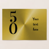 Dorée Carte d'or personnalisée 50e anniversaire (Intérieur)