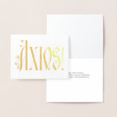 Dorée Carte d'ordination grecque orthodoxe Axios (Affichage)