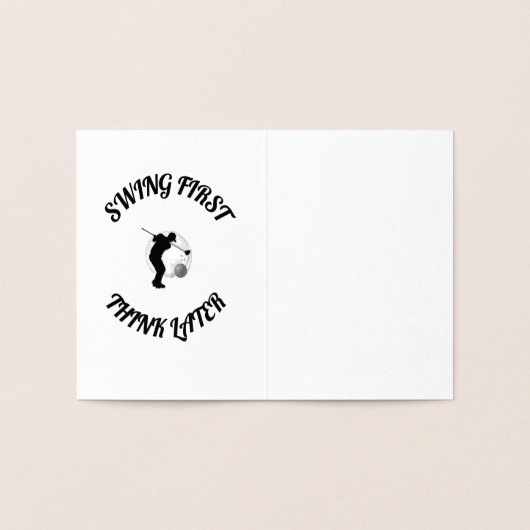 Dorée Carte drôle de golf en aluminium (Intérieur)