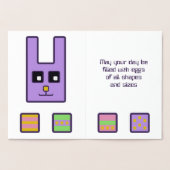 Dorée Carte en feuille d'aluminium représentant un lapin (Intérieur)