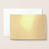 Dorée Carte en feuille d'or avec intérieur vert mousse ( (Devant avec enveloppe)
