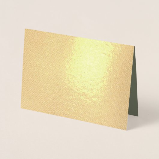 Dorée Carte en feuille d'or avec intérieur vert mousse ( (Devant)