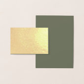 Dorée Carte en feuille d'or - Intérieur vert mousse (sur (Affichage)