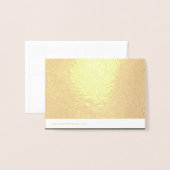 Dorée Carte en feuille d'or - Intérieur vert mousse (sur (Derrière avec enveloppe)