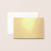 Dorée Carte en feuille d'or - Intérieur vert mousse (sur (Devant avec enveloppe)