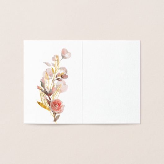Dorée Carte en feuille métallique (Intérieur)