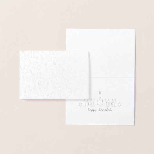 Dorée Carte en papier aluminium pour Chanukah (Affichage)