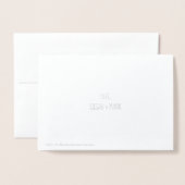 Dorée Carte Félicitations Mariage Floral Pattern Foil (Derrière avec enveloppe)