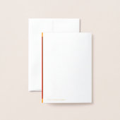 Dorée Carte feuille d'automne (Derrière avec enveloppe)