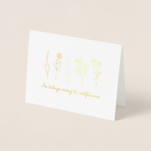 Dorée Carte fleur sauvage