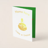 Dorée Carte Fluide personnalisée Crabe de Noël (Devant)