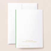 Dorée Carte Fluide personnalisée Crabe de Noël (Derrière avec enveloppe)