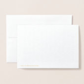 Dorée Carte Foil (Derrière avec enveloppe)
