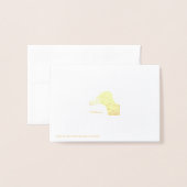 Dorée Carte Foil Aérosteon Happy Holidays (Derrière avec enveloppe)