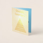 Dorée Carte Foil - Arbre graphique avec étoile (Devant)