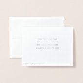 Dorée Carte Foil argent Seashing (Derrière avec enveloppe)