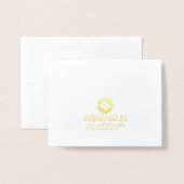 Dorée Carte Foil avec Artistic Inside (Derrière avec enveloppe)