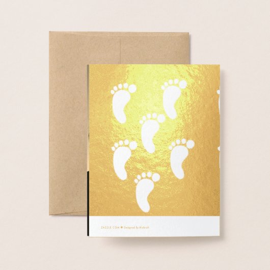 Dorée Carte Foil Bienvenue (Derrière avec enveloppe)