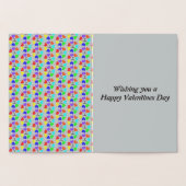 Dorée Carte Foil Coeurs Arc-en-Ciel (Intérieur)