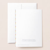 Dorée Carte Foil Coeurs Arc-en-Ciel (Derrière avec enveloppe)