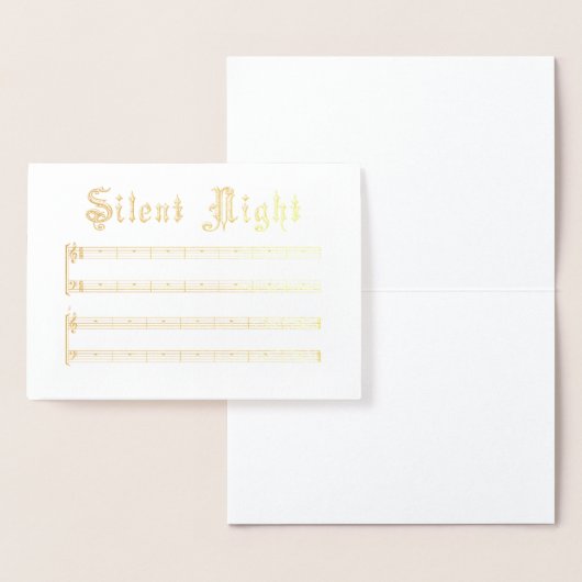 Dorée Carte Foil de la nuit silencieuse (Affichage)