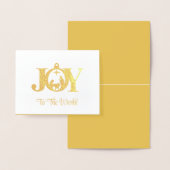 Dorée Carte Foil de Noël (Affichage)