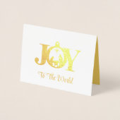 Dorée Carte Foil de Noël (Devant)