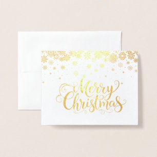 Dorée Carte Foil de Noël