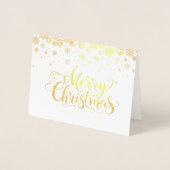 Dorée Carte Foil de Noël (Devant)