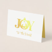 Dorée Carte Foil de Noël (Devant)