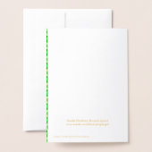 Dorée Carte Foil de Noël Bruxelles Sprout (Derrière avec enveloppe)