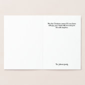 Dorée Carte Foil Joyeux Noël Arbre Star (Intérieur)