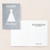 Dorée Carte Foil Joyeux Noël Arbre Star (Affichage)