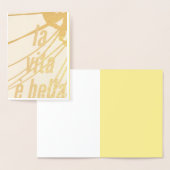 Dorée Carte Foil La Vita e Bella (Affichage)