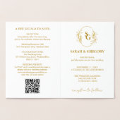 Dorée Carte Foil Mariage Flore Simple (Intérieur)