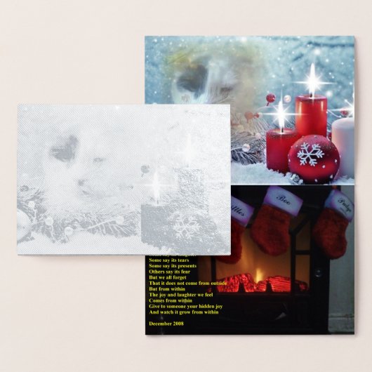 Dorée Carte Foil Noël de Spotty (Affichage)