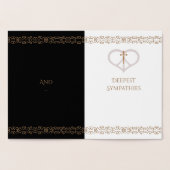 Dorée Carte Foil Peace Love & Sympathies (Intérieur)