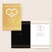 Dorée Carte Foil Peace Love & Sympathies (Affichage)