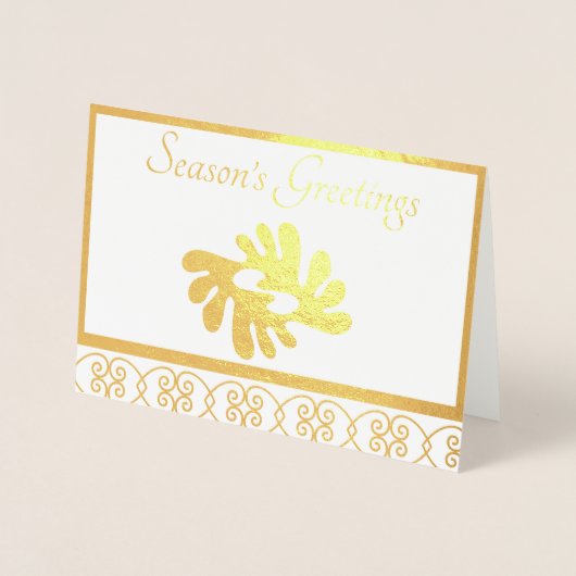 Dorée Carte Foil Peace sur Terre Adinkra bronya (Devant)