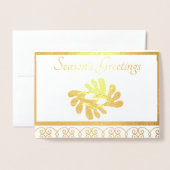 Dorée Carte Foil Peace sur Terre Adinkra bronya (Devant avec enveloppe)