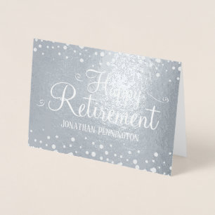 Dorée Carte Foil personnalisée de retraite heureuse