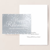 Dorée Carte Foil personnalisée de retraite heureuse (Affichage)