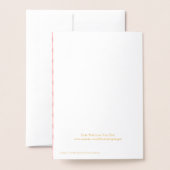 Dorée Carte Foil Pink Aimer You Owl (Derrière avec enveloppe)