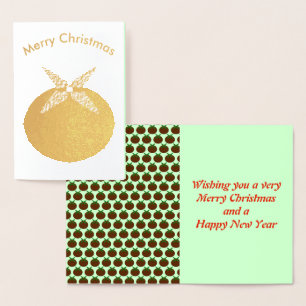 Dorée Carte Foil Pudding Christmas