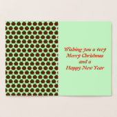 Dorée Carte Foil Pudding Christmas (Intérieur)