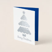 Dorée Carte Foil Verse Bible Arbre de Noël (Devant)