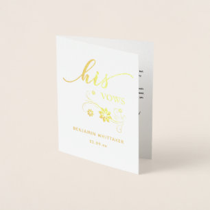 Dorée Carte Foil Vows Mariage