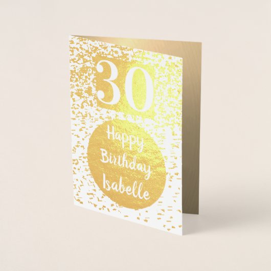 Dorée Carte Gold 30e anniversaire personnalisée (Devant)