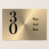 Dorée Carte Gold 30e anniversaire personnalisée (Intérieur)