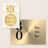 Dorée Carte Gold 30e anniversaire personnalisée (Affichage)